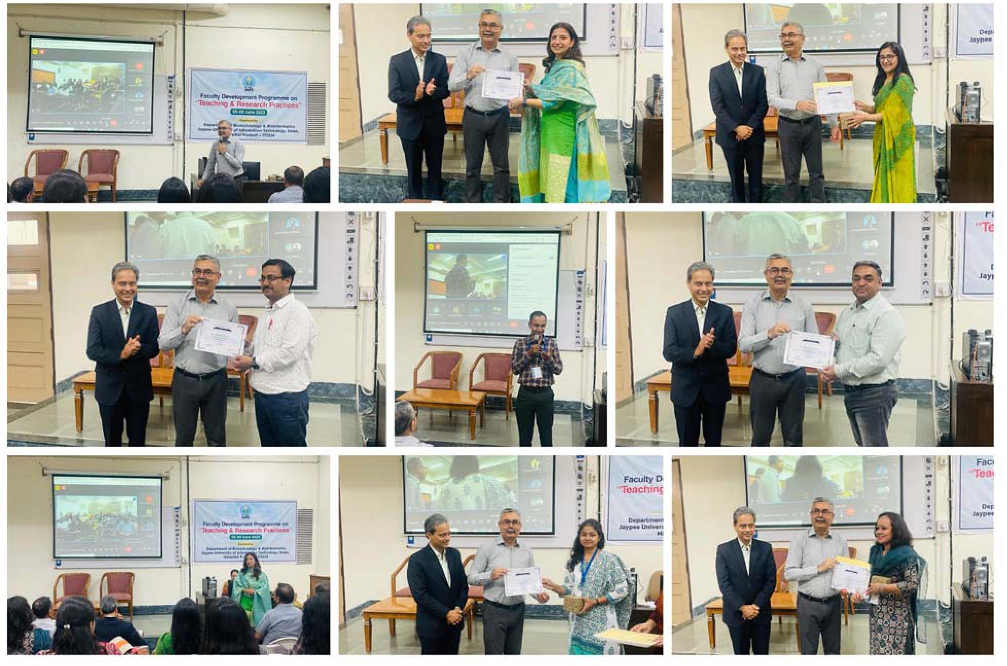 One Week Faculty Development Programme on “Teaching and Research Practices” (Hybrid Mode ) Jaypee University of Information Technology (JUIT) Solan, H.P., India